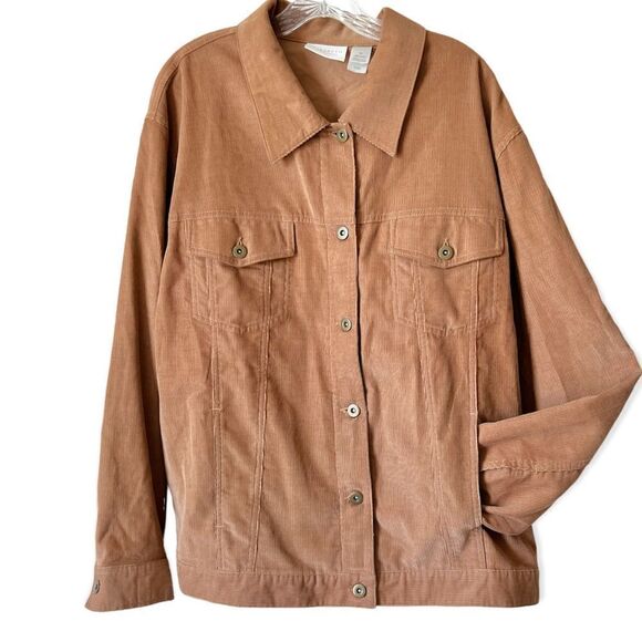 Elizabeth by Liz Claiborne Camel Colored Corduroy Jacket - Picture 1 of 9